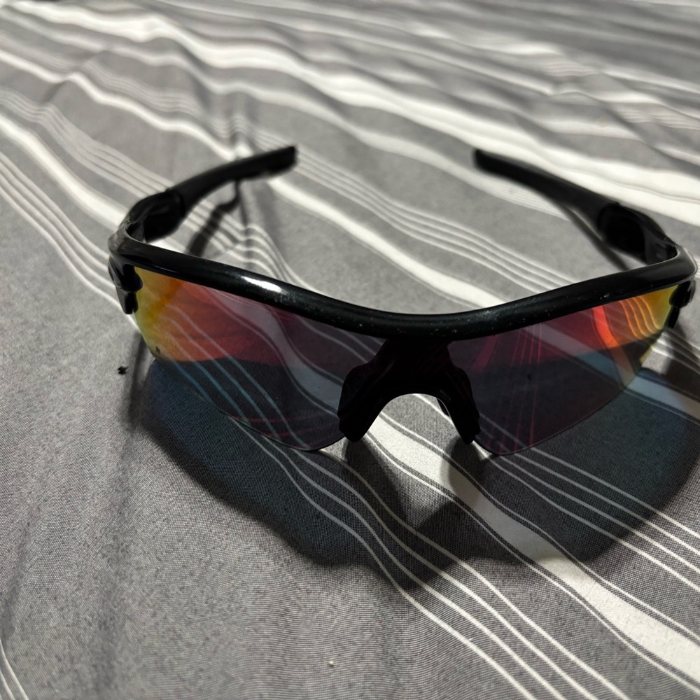 Oakley Black Sunglasses with Multicolor Lenses